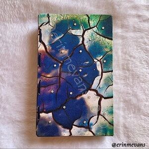 Journal Diary Handmade Blue Green Fractured Erin M Evans OOAK New
